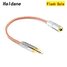 Уравновешенный стерео-кабель для аудио адаптер для наушников, 10 см, 7N, из меди, 2,5 мм, со штекером TRRS, 3,5 мм