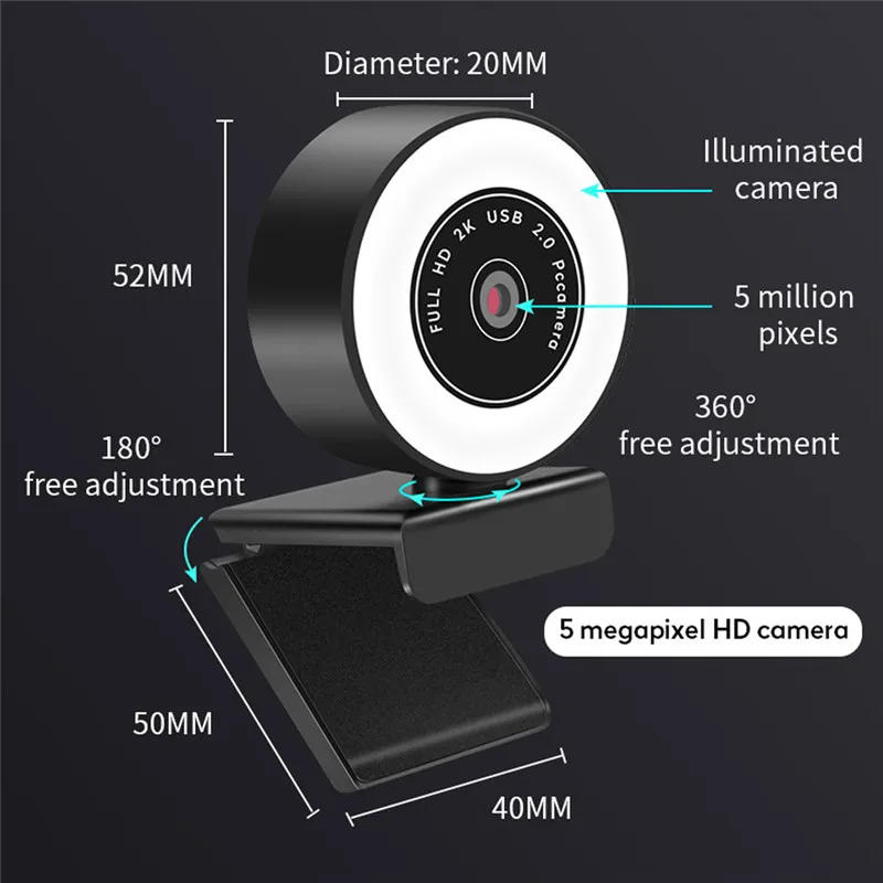 Автофокус веб камера с высокой четкостью 1080P 2K USB 5 миллионов пикселей era ПК