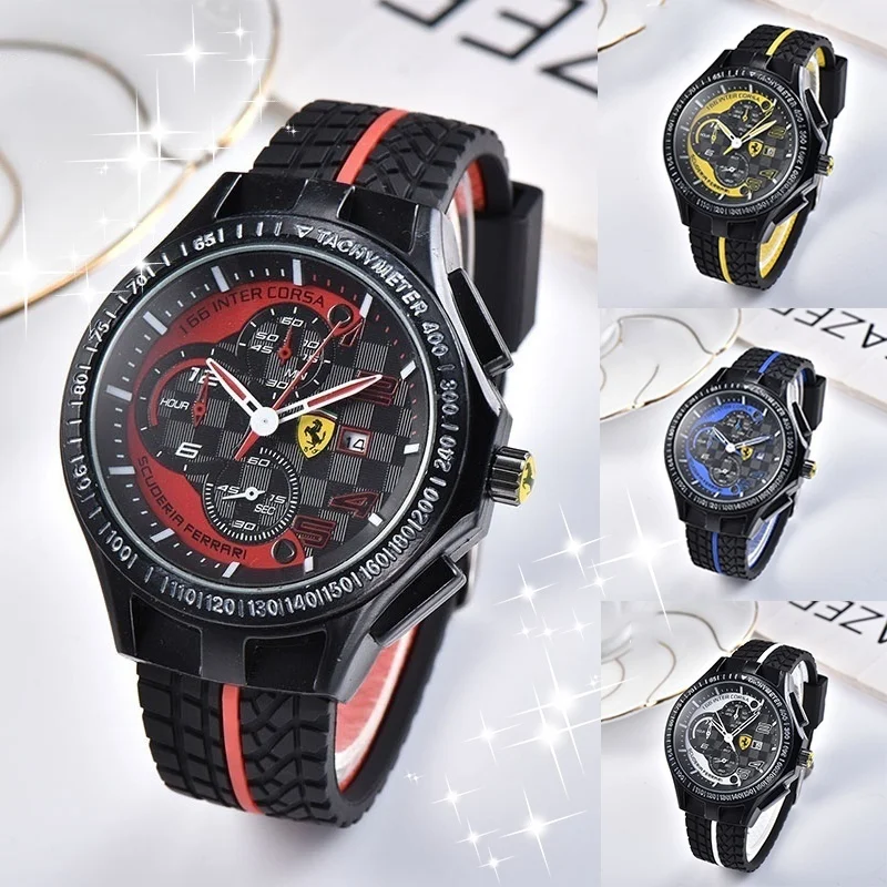 

2021 Ferrari-Tourbillon Quartz Watch New Arrivals Self-Wind Limited Edition Brand Luxury Men's and Women's Watch Clock 8697