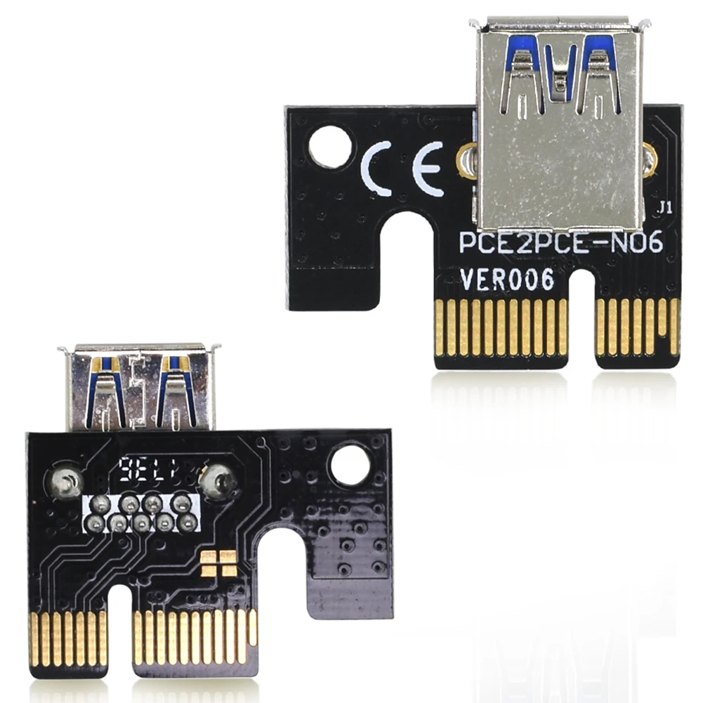 Райзер-карта PCIe VER 006 PCI-E Express 1X 2X 4X 8X 16X Adapter Extender GPU Extension Card для майнинга 15-Pin на 4 Pin |