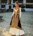 Платье женское свадебное кружевное с аппликацией, вечернее платье в традиционном стиле, для гостей, выпускного вечера, 2 предмета, албанский и Косово