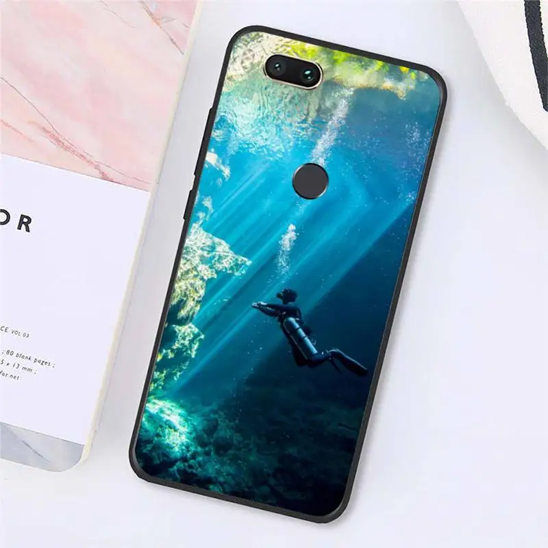 

Diving fahsion design pattern Phone Cases For Xiaomi Redmi note 7 8 9 t k30 max3 9 s 10 pro lite Luxury brand shell funda coque