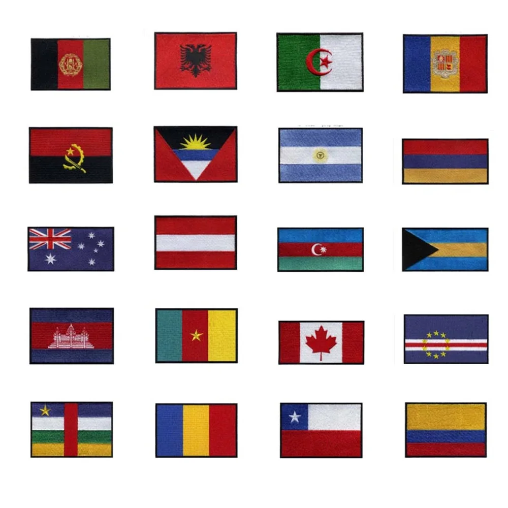 Suriname Iron On Embroidery Flag Patches Logos 3&quot Wide /Decoration For Clothes/Iron On/Logo | Дом и сад