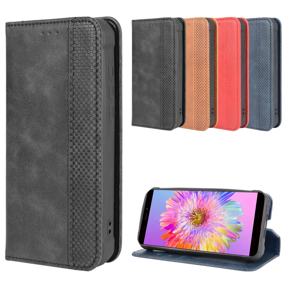 Oukitel WP5 чехол OukitelWP5 бумажник в винтажном стиле с отпечатком кожаный для телефона W