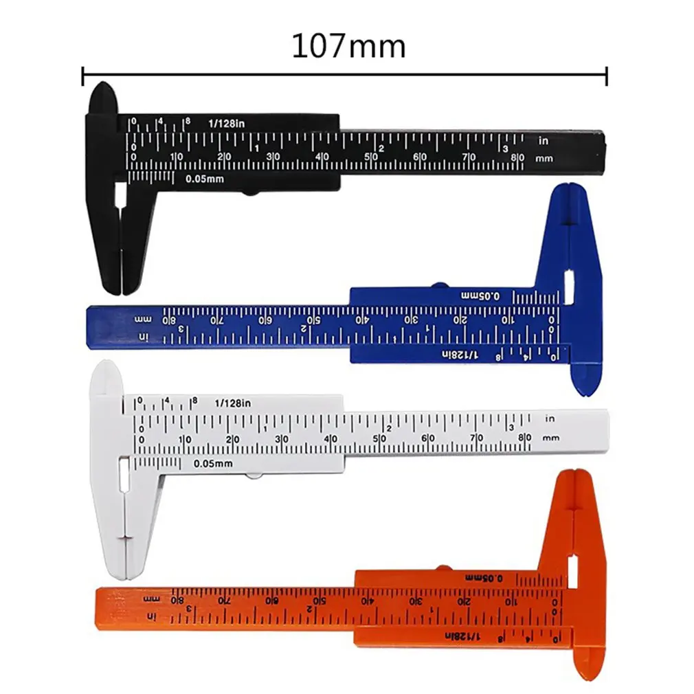 

0-80mm/150mm 0.5mm Plastic Vernier Caliper Mini Tool Ruler DIY Model Making Woodworking Double Scale Measuring Tools Student