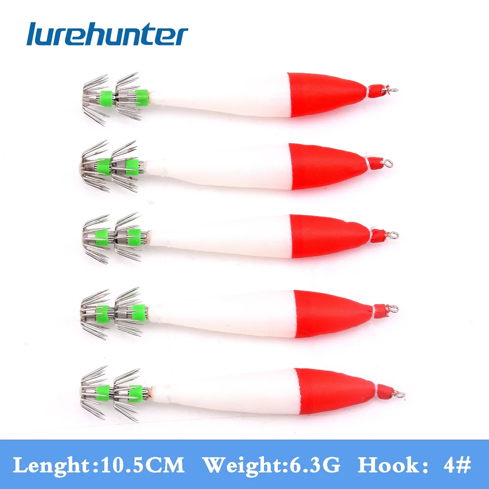 Светящийся кальмар 4 # ночной Светильник для морской рыбалки крючок кальмара