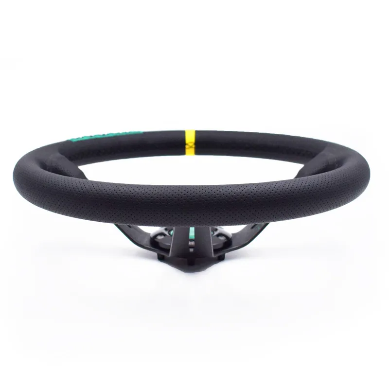 Автомобильный Стайлинг 350 мм руль из натуральной кожи гоночный дрейфующий тюнинг