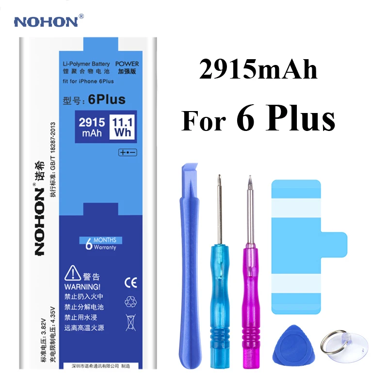 Nohon батарея для Apple iPhone 6 Plus P 1810 3480mAh встроенный телефон литий полимерные батареи