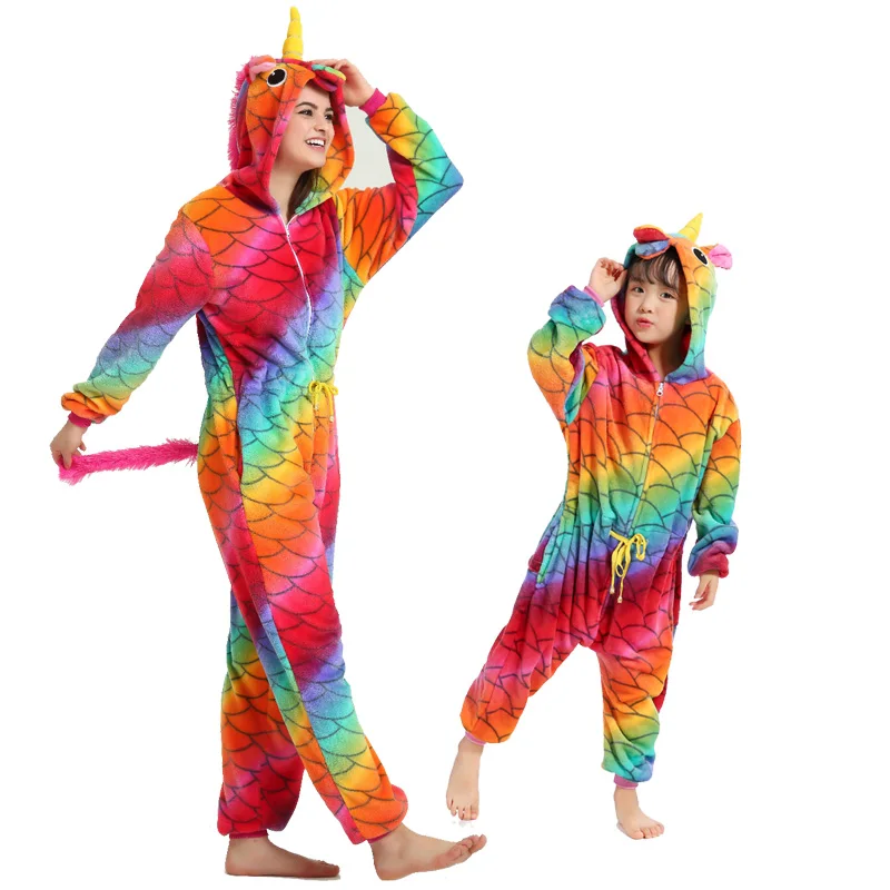 Fish scales unicorn2 Костюм единорога унисекс для взрослых, фланелевый Костюм кигуруми в стиле аниме на Хэллоуин, женский комбинезон - Цвет: Fish scales unicorn2
