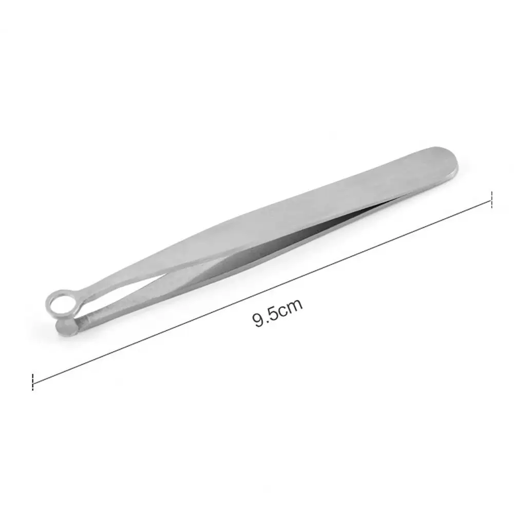 

Universal Nose Hair Trimming Tweezers Round Tip Eyebrow Tweezer Perfectly Stainless Steel Nose Hair Removal Tweezers dropship