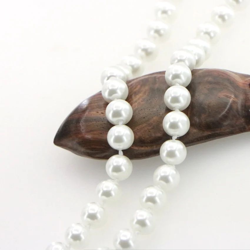 Изысканное ожерелье из белого жемчуга 8 мм модные ювелирные изделия подарки для