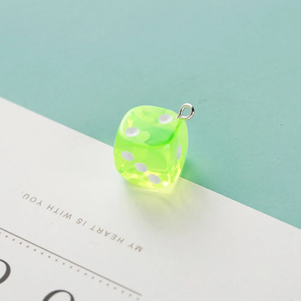 light green 10 шт./лот полимер для поделок Сделай Сам Серьги Подвески миниатюрные фигурки прозрачные кости Смола Кабошон изготовление аксессуаров амулеты 14 мм - Окраска металла: light green