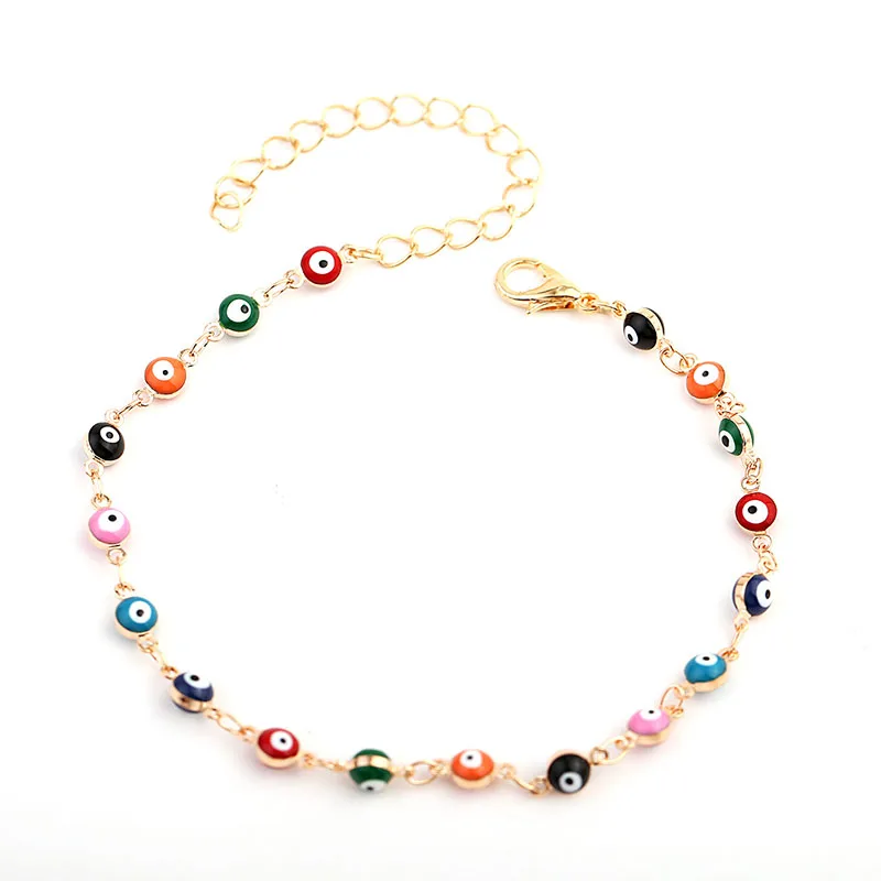 Европа и США Летняя мода цвет нечисти цепи леди богемные пляж ножной браслет