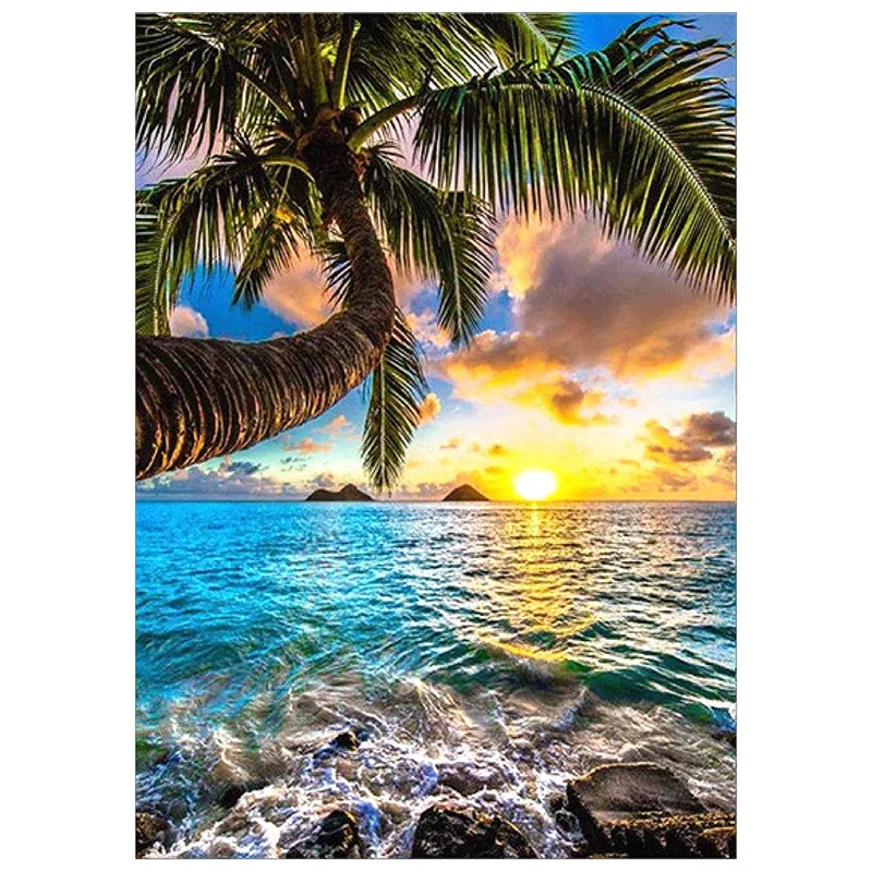 

Набор для алмазной живописи для взрослых, Пляжная живопись стразы, аксессуары для вышивки, живопись, домашнее украшение для стен