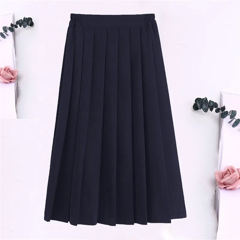 Женская юбка в стиле преппи с высокой талией одноцветные юбки Весенняя