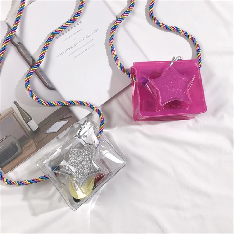 Мини Детская сумочка прозрачные детские сумки через плечо модные маленькие из