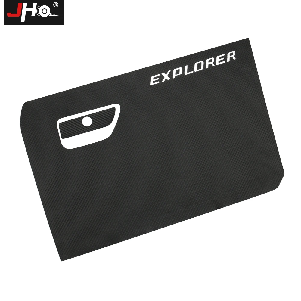 

JHO Faux Leather Car Front Passenger Side Glove Box Anti-kicking Sticker For Ford Explorer 2016-2019 2018 2017 Accessories