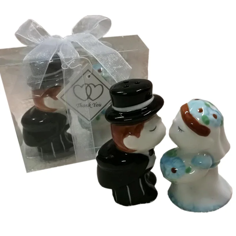 5 компл./лот свадебный подарок поцелуи пара Невеста и жениха шейкер для соли перца