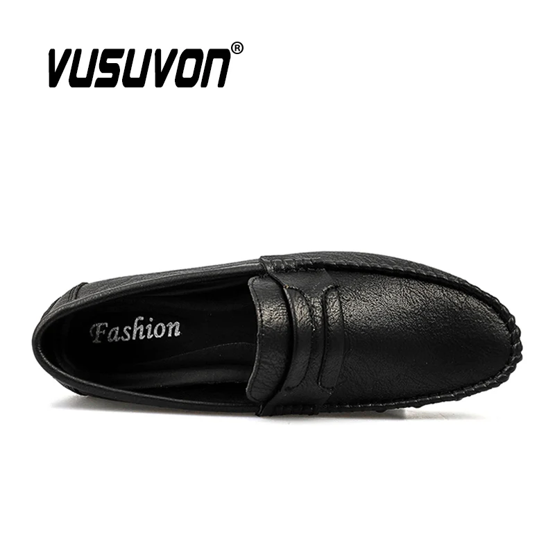 Мужские лоферы Модная стильная повседневная кожаная обувь высокого качества из