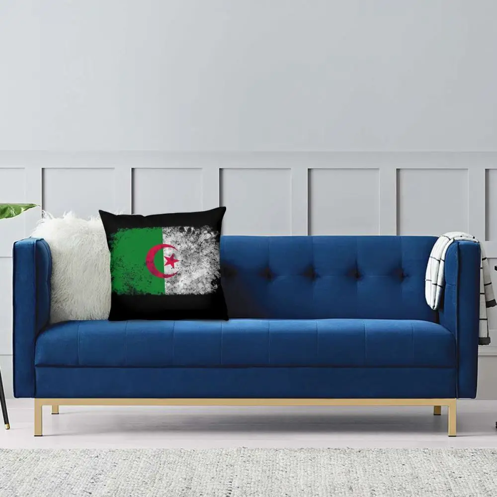 Винтажная Подушка с флагом Алжира декоративная подушка отличная наволочка -
