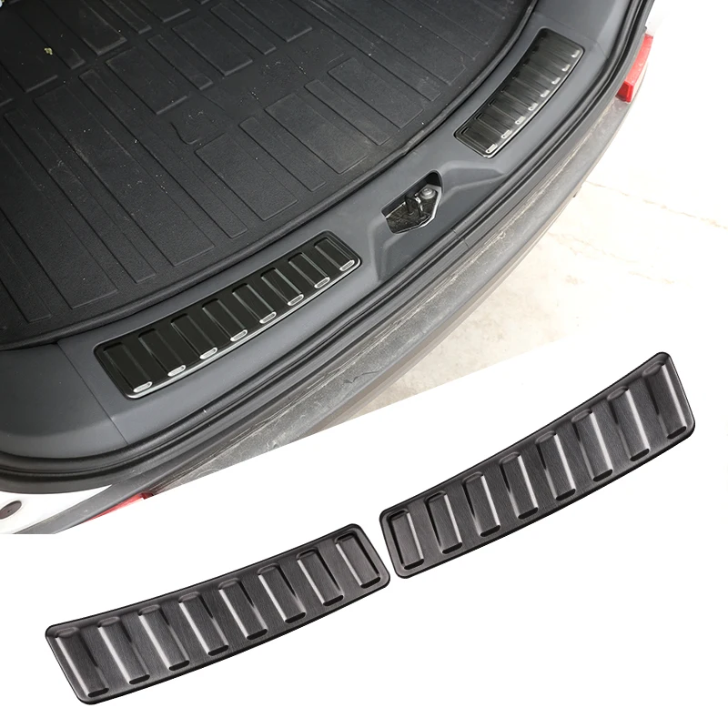 2 шт. черная Накладка на порог задней двери 304 защита из нержавеющей стали для Land