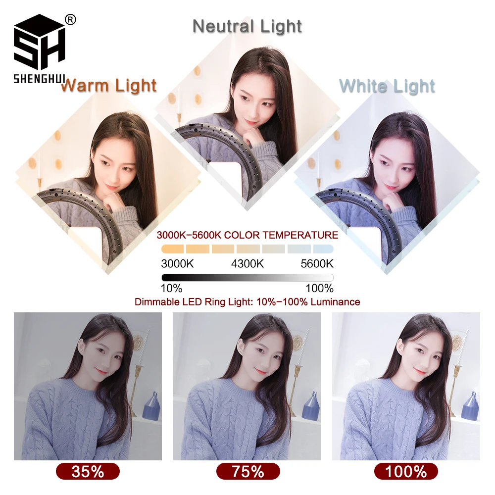 SH 9 дюймов/Гавайская гитара 23 см селфи кольцо светильник s с штатив-Трипод стойка