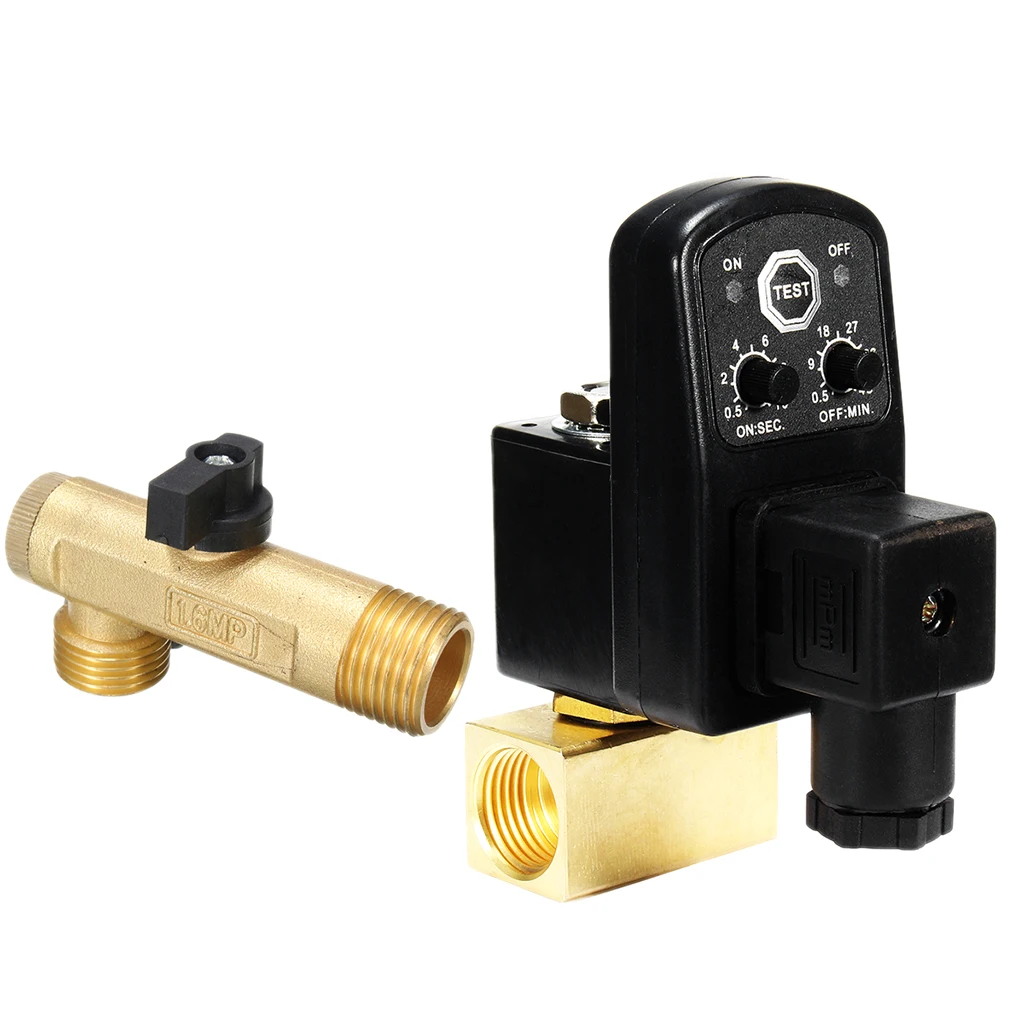 Automatic Timed Air Tank Water Moisture Drain Valve For Compressor |
