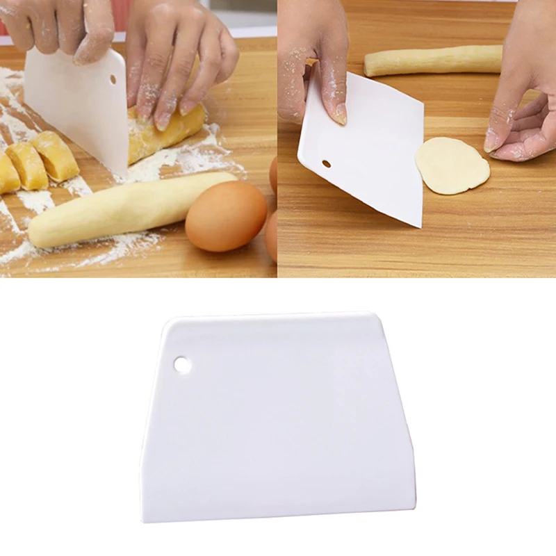 

2pc Plastic Cake Cream Spatula Dough Butter Batter Scraper Baking Tools Home