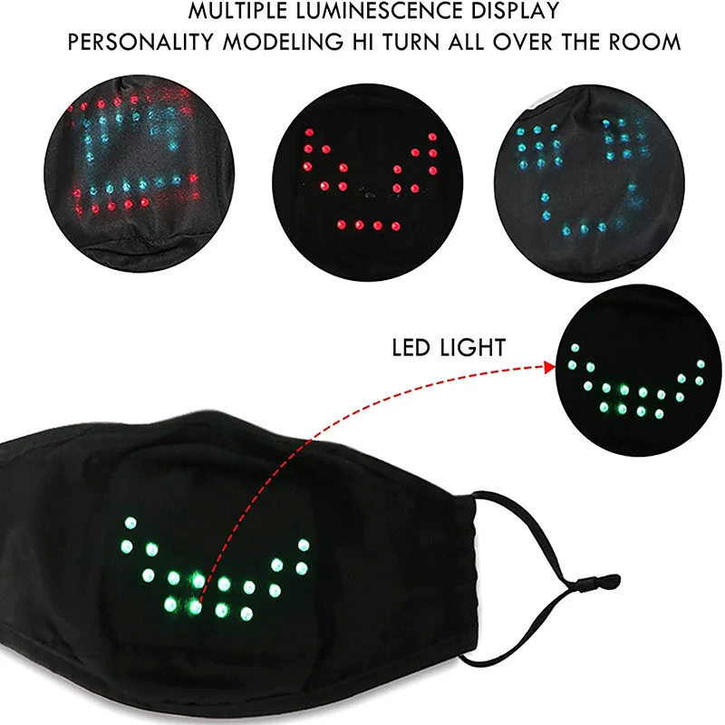 Светодиодный маскарадные костюмы для отдыха и вечеринок маска голосовые