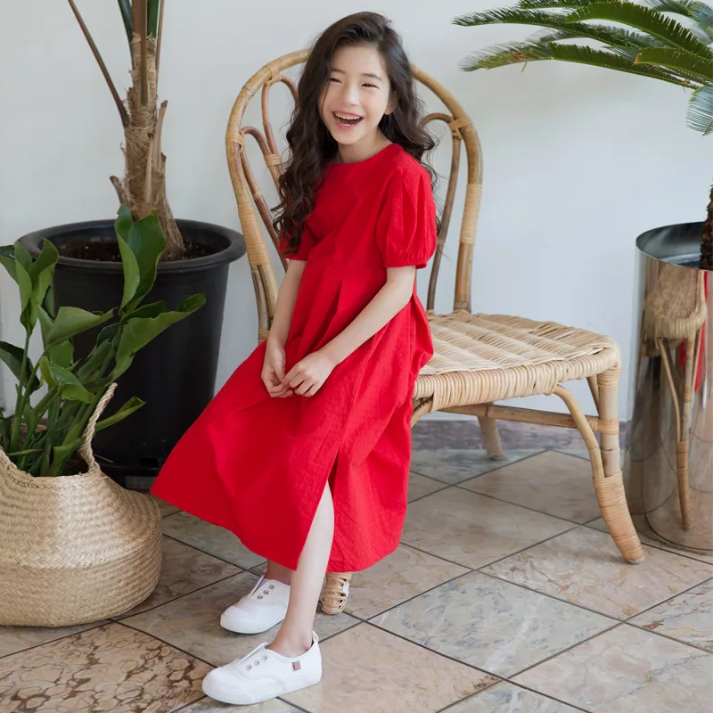 2018 новое летнее платье для девочек простое принцессы малышей Детское