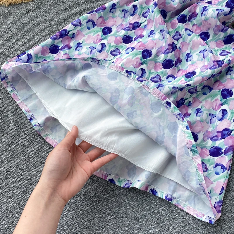 

summer dress 2020 jurken floral print vintage square collar short sleeve bow bandage beach wear dresses for women robe femme
