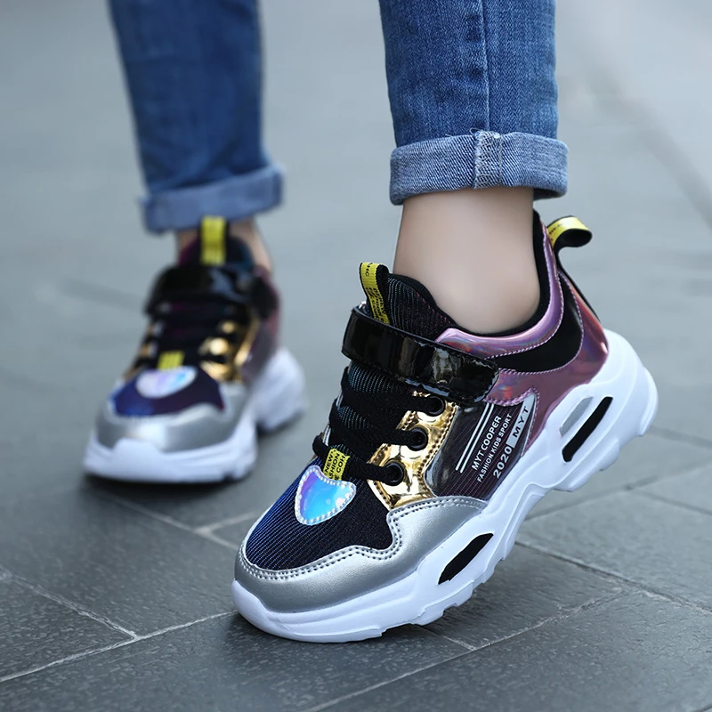 Детские кроссовки для девочек модная спортивная обувь бега на платформе