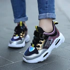 Детские кроссовки для девочек, модная спортивная обувь для бега, на платформе, для студентов