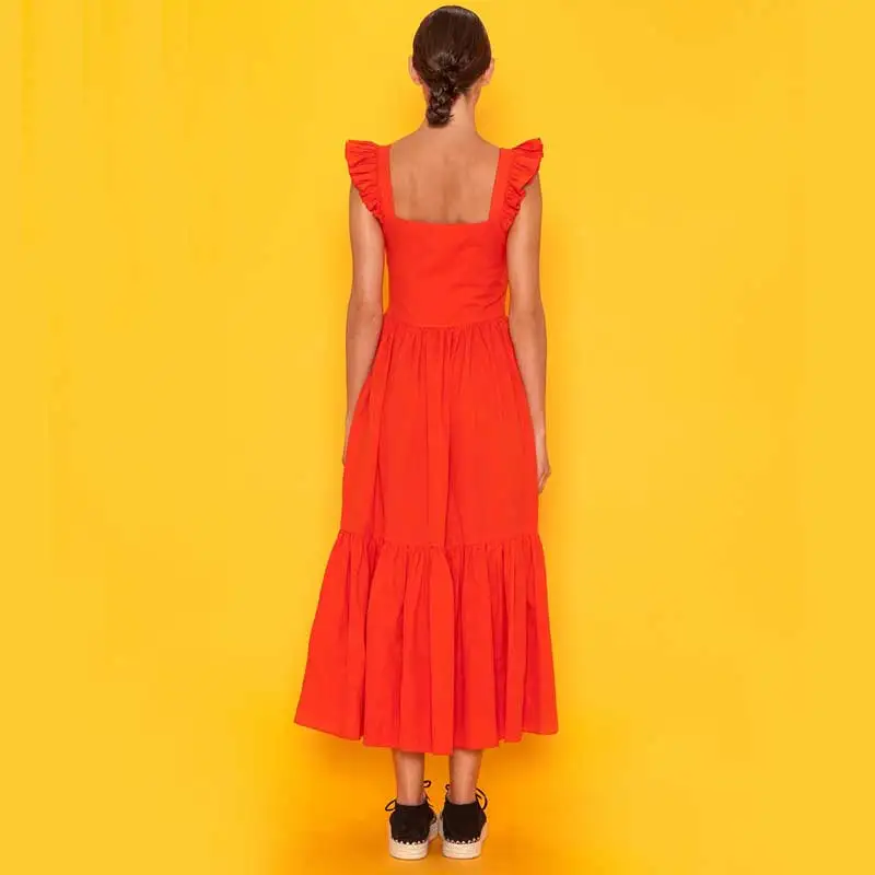 Платье Бохо длинное с вышивкой на бретельках без рукавов средней длины летнее