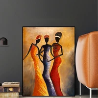 vintage african woman portrait oil painting wall art pictures painting wall art for living room home decor no frame