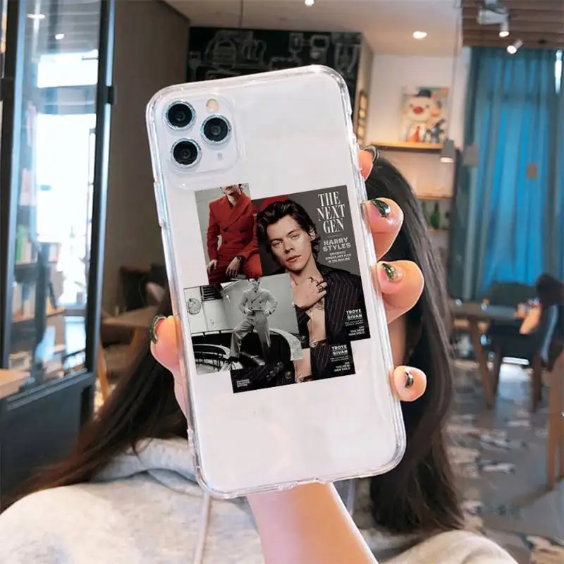 

Harry Styles New rose color treat Phone Case Transparent for iPhone 6 7 8 11 12 s mini pro X XS XR MAX Plus se cover