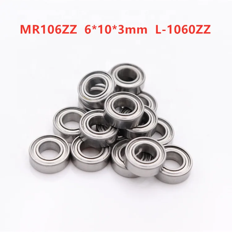 50 шт./100 шт./500 шт. Миниатюрный подшипник MR106ZZ 6*10*3 мм L 1060ZZ 676ZZ шариковые радиальные