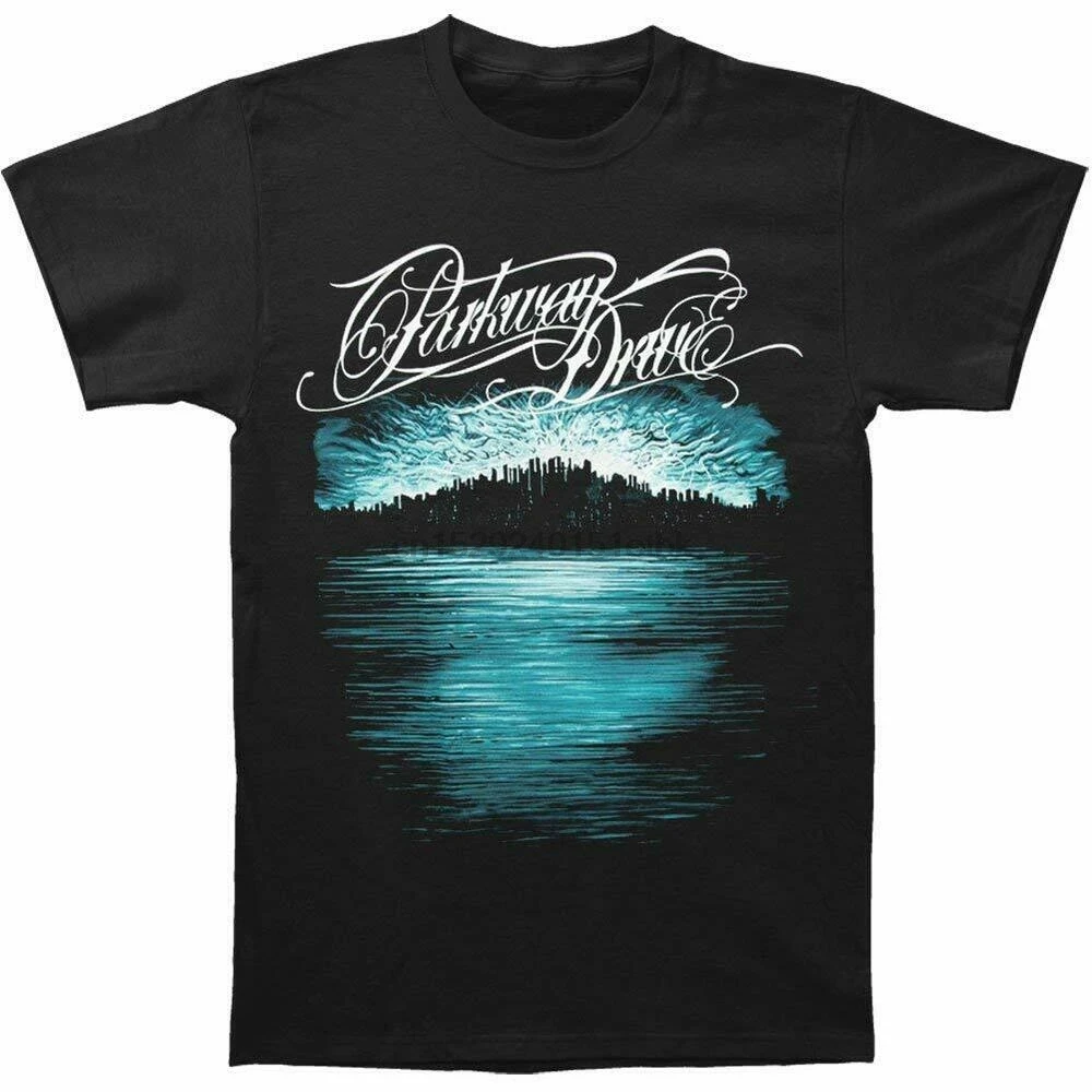 Аутентичные PARKWAY DRIVE группы глубокий синий Skyline футболка с изображением обложки