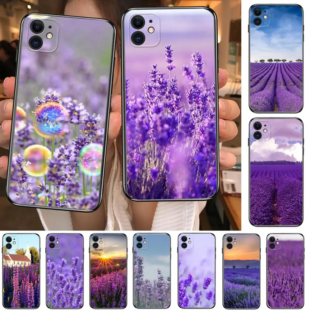 

Lavender purple beautiful Phone Cases For iphone 11 Pro Max case 12 Pro Max 8 PLUS 7 PLUS 6S iphone XR X XS mini mobile cell wo