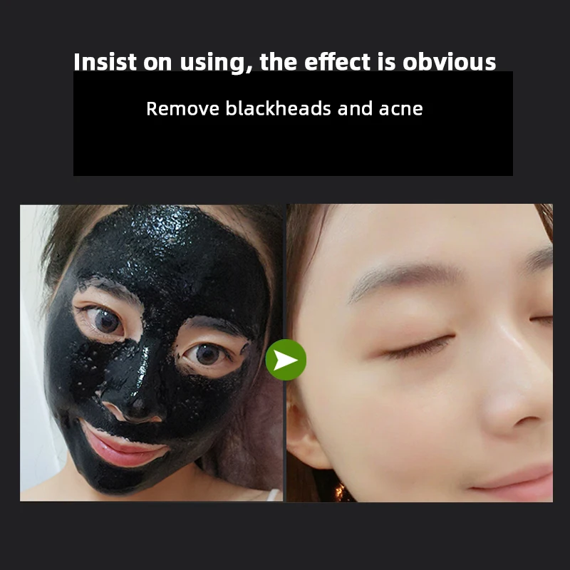 Очищающая маска для лица бамбуковая угольная контроль масла удаляет поры угрей