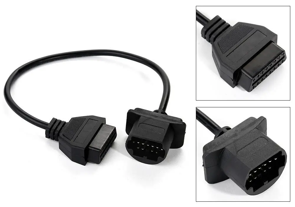 Для Mazda 17Pin до 16Pin OBD2 OBD II кабель соединитель для MAZDA адаптер конвертер 17 Pin штекер 16