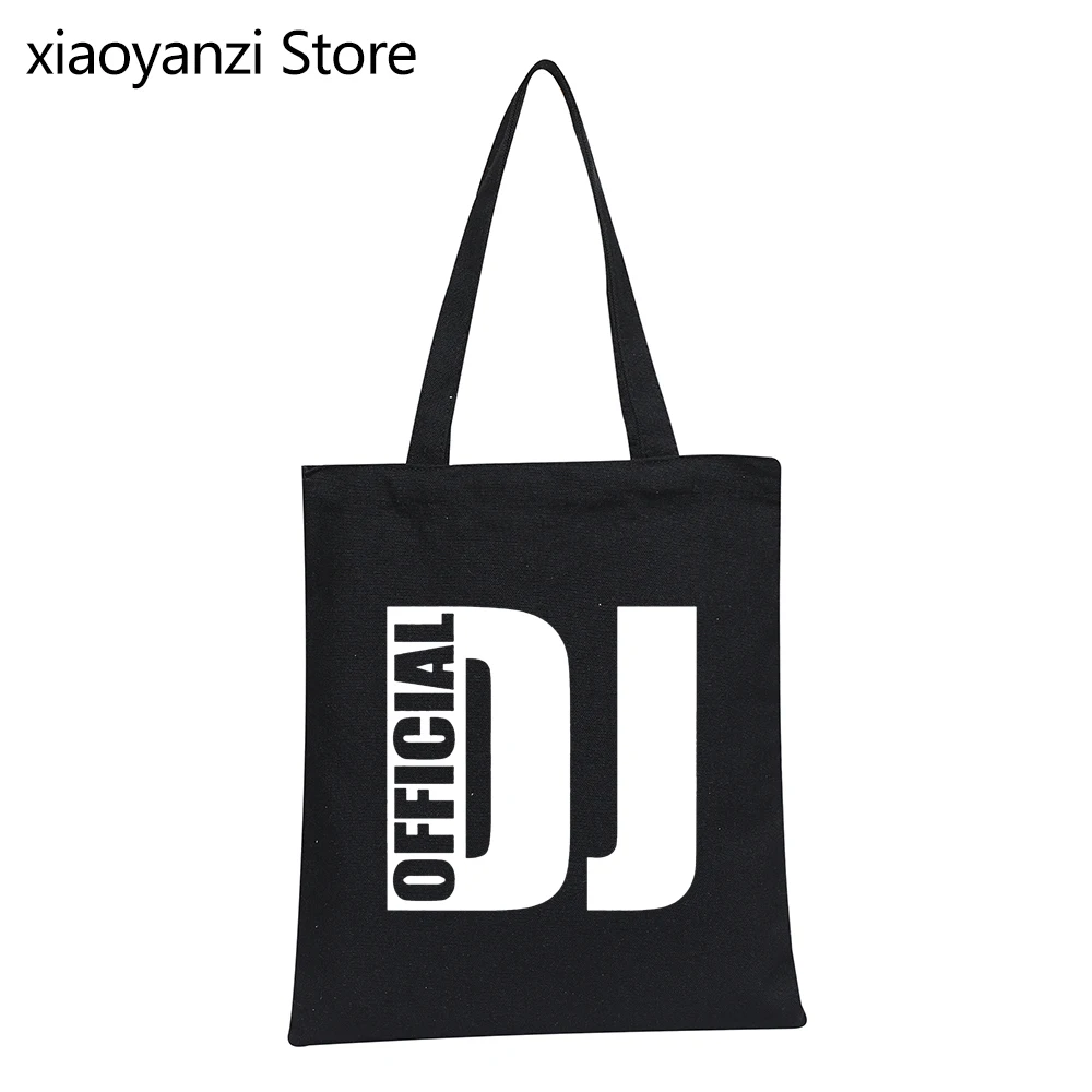 

official DJ Shoulder Bags The New Cheap Add Your Text Print Eco Reusable Shopping Bags Shopper Bag Canvas Tote Bag SL-3990-004