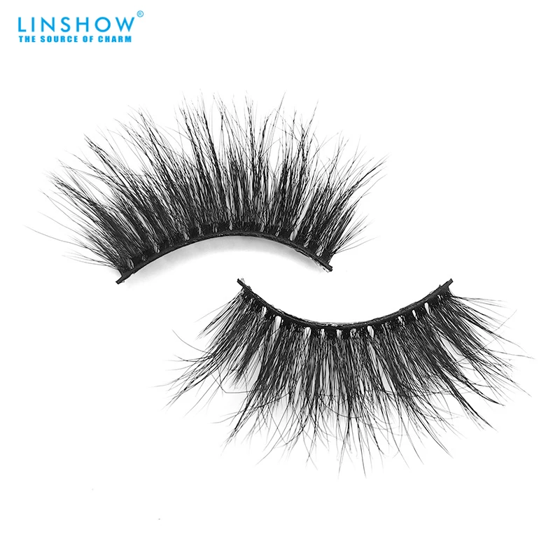 

LinShow оптовая продажа 25 мм накладные норковые ресницы 100% ручная работа Искусственные ресницы мерцающие длинные мерцающие
