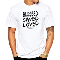 2021 new summer funny tee christian jesus blessed saved loved john 3 16 bible lines cotton t shirt for men