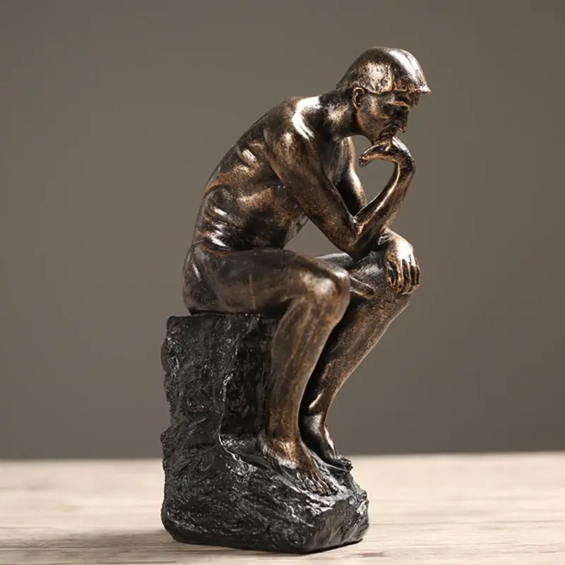 Rodin мыслитель статуя мужской фигура в Стиле Ню скульптура аксессуары для