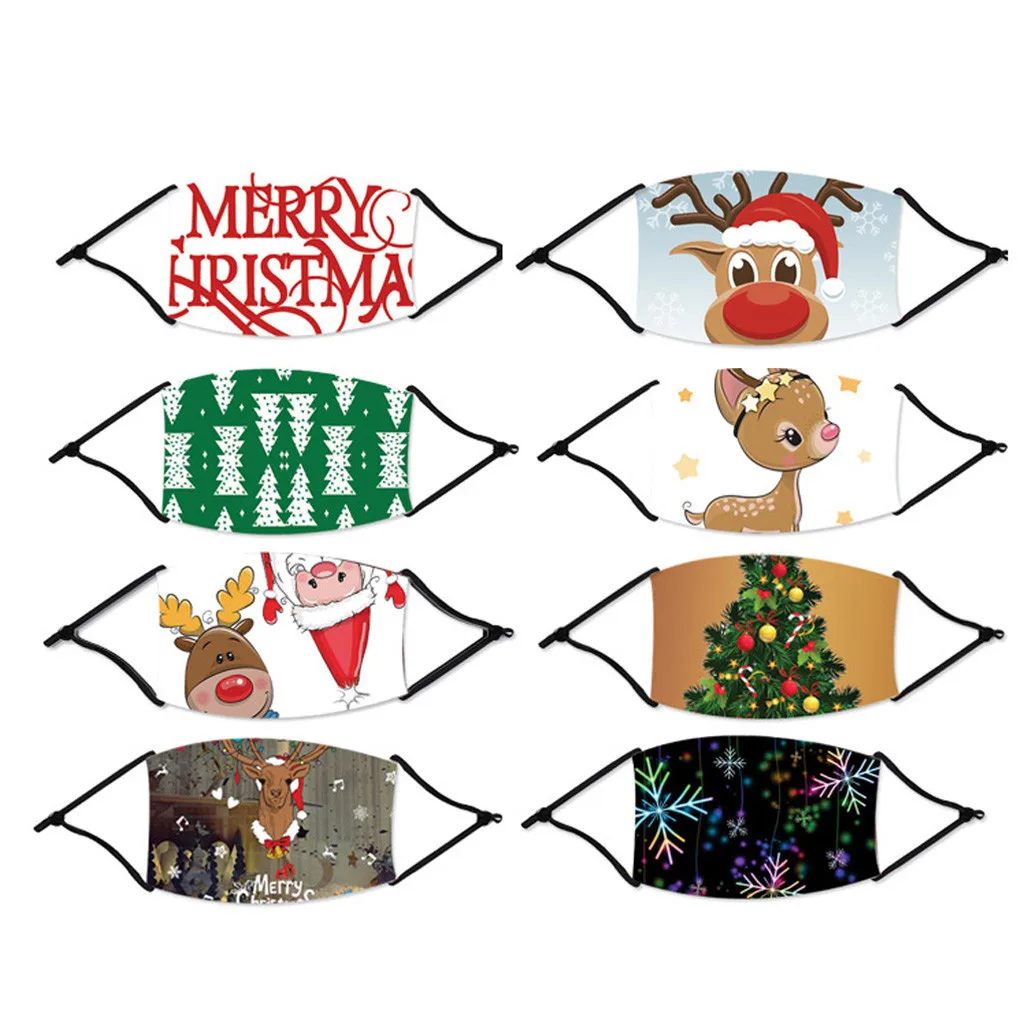 Маска для лица с принтом рождественской елки карнавальный костюм взрослых маска