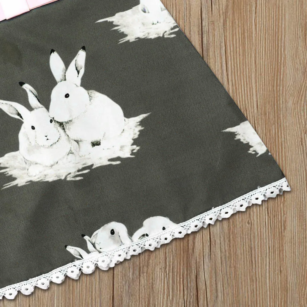 2020 Easter Toddler Dress Kids Girl Summer Rabbit Bunny Children Birthday Party Outfit Girls Beach Sundress Clothes 1-6Y | Детская