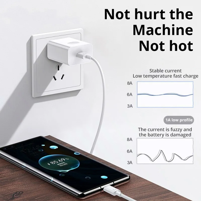 FONKEN 66W 6A USB Type-C Super Fast Charging Data Cable For Huawei Mate 40 Pro 30 20 P40 P30 Lite P20 C Charge Charger Wire | Мобильные