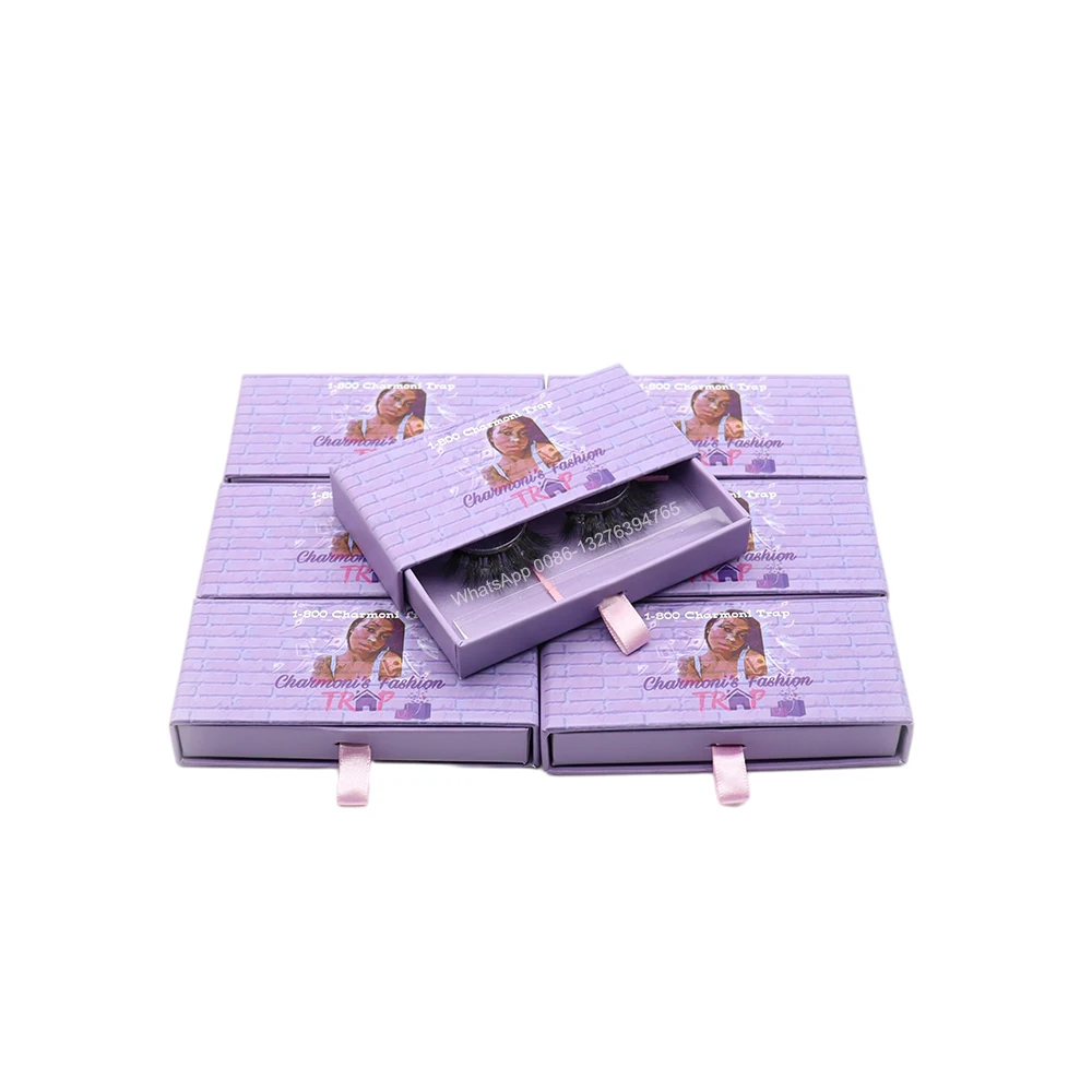 

Частный пользовательский фиолетовый прямоугольный ящик коробка для ресниц оптом норковые ресницы Поставщик 20 мм 25 мм пользовательская кор...
