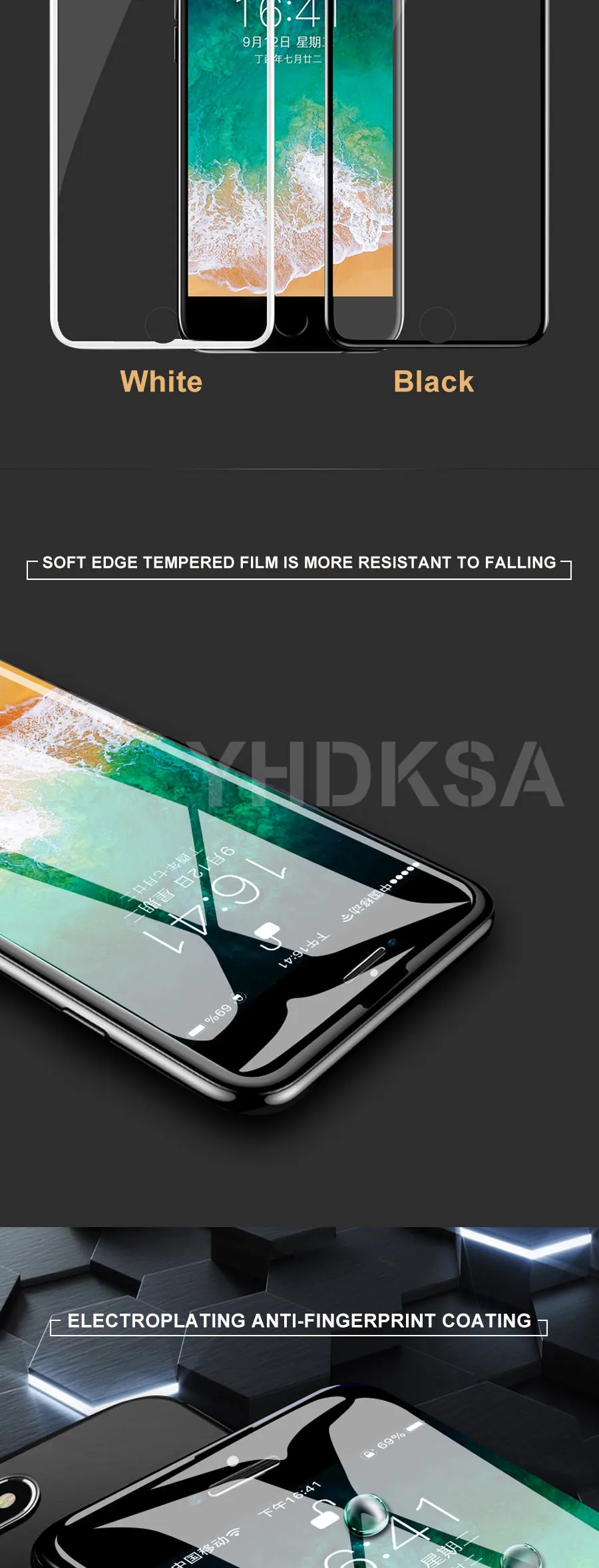 100D изогнутое полное покрытие из закаленного стекла для iPhone 8 7 6 6s Plus Защита экрана для iPhone X XR XS 11 Pro Max защитная пленка